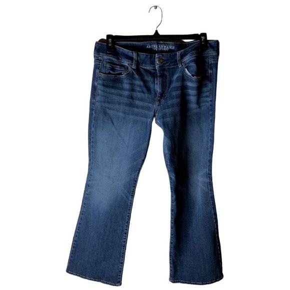 American Eagle Outfitters Denim - American Eagle Outfitters Super Stretch Kick Boot Jeans Womens Sz 14 Short Denim